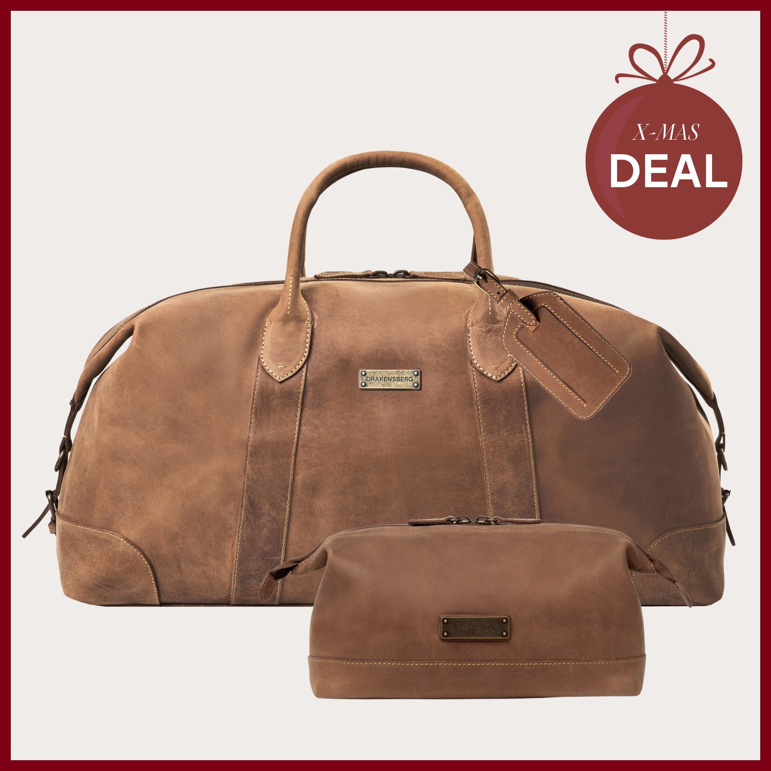 Set/3 Weekender »David«, Kulturbeutel & Gepäckanhänger