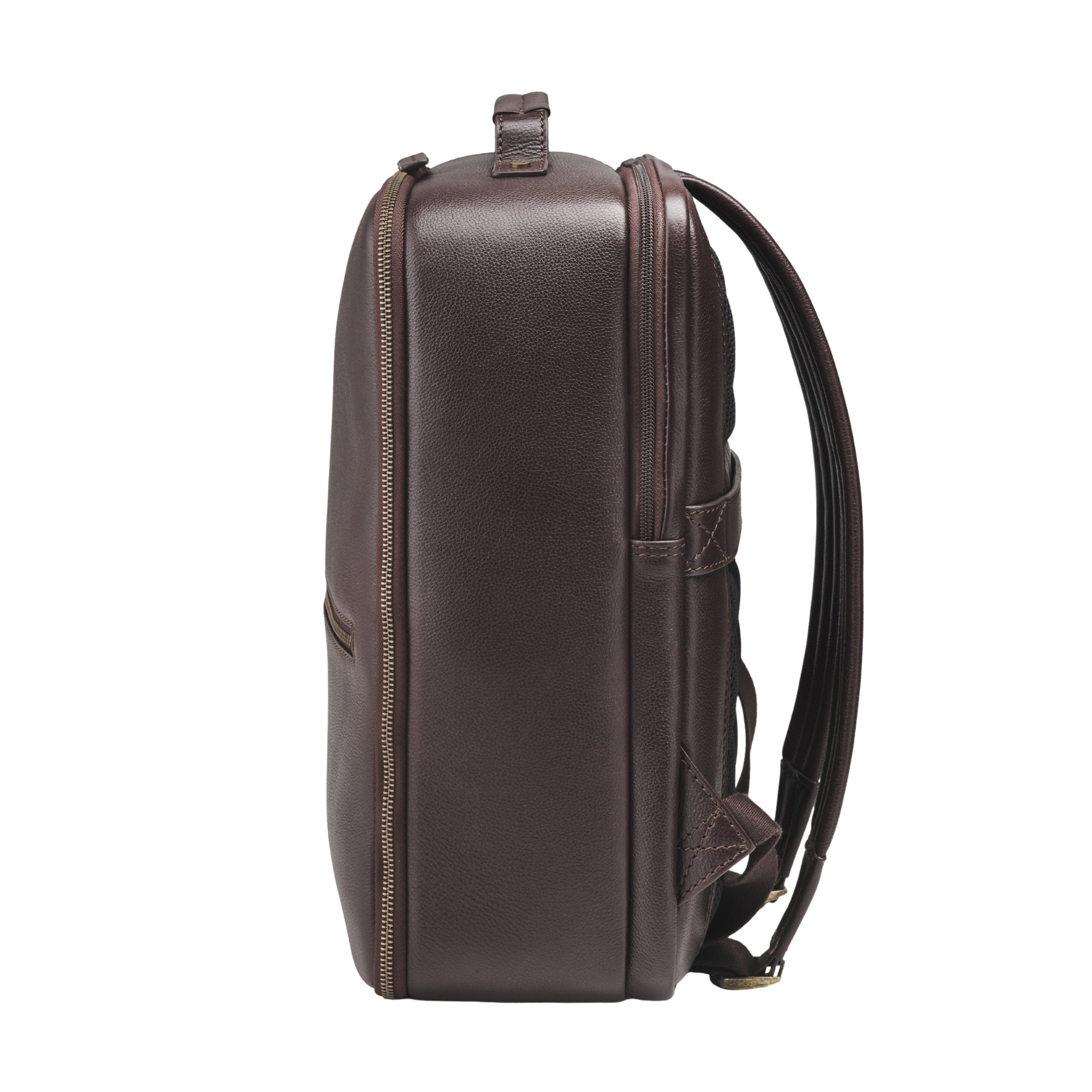 48h Business-Rucksack Armando in Schoko-Braun – Seitenansicht