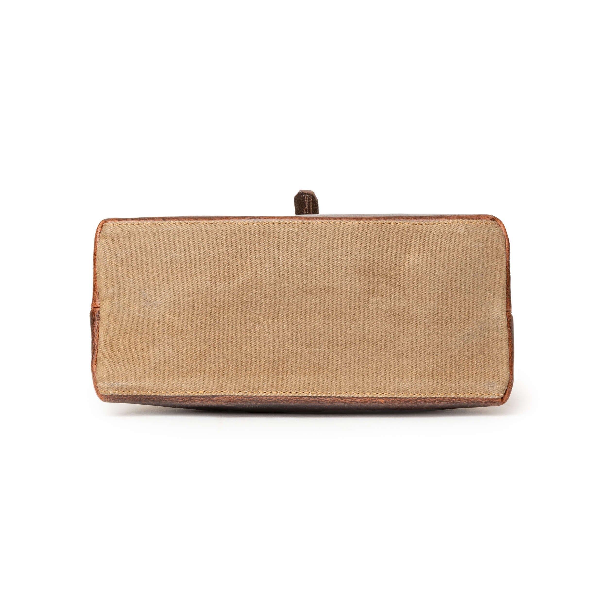 DR00616 - Foldtop Kulturbeutel »Otis« Outdoor, gewachstes Canvas, Leder | Khaki-Sand, Boden