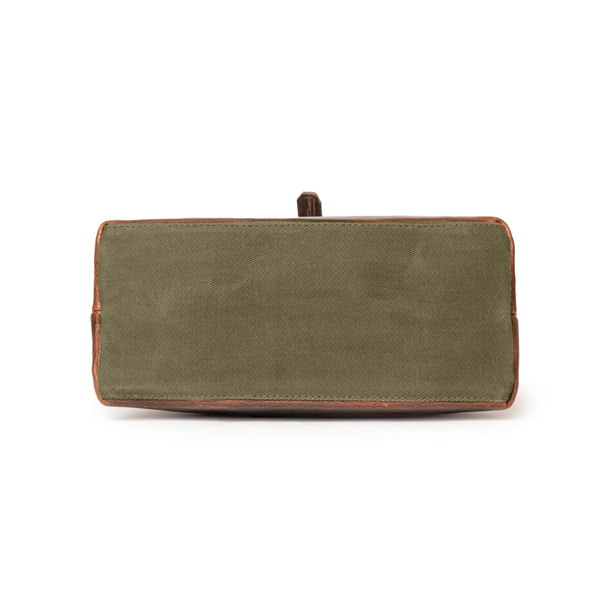 DR00636 - Foldtop Kulturbeutel »Otis« Outdoor, gewachstes Canvas, Leder | Wald-Grün, Boden