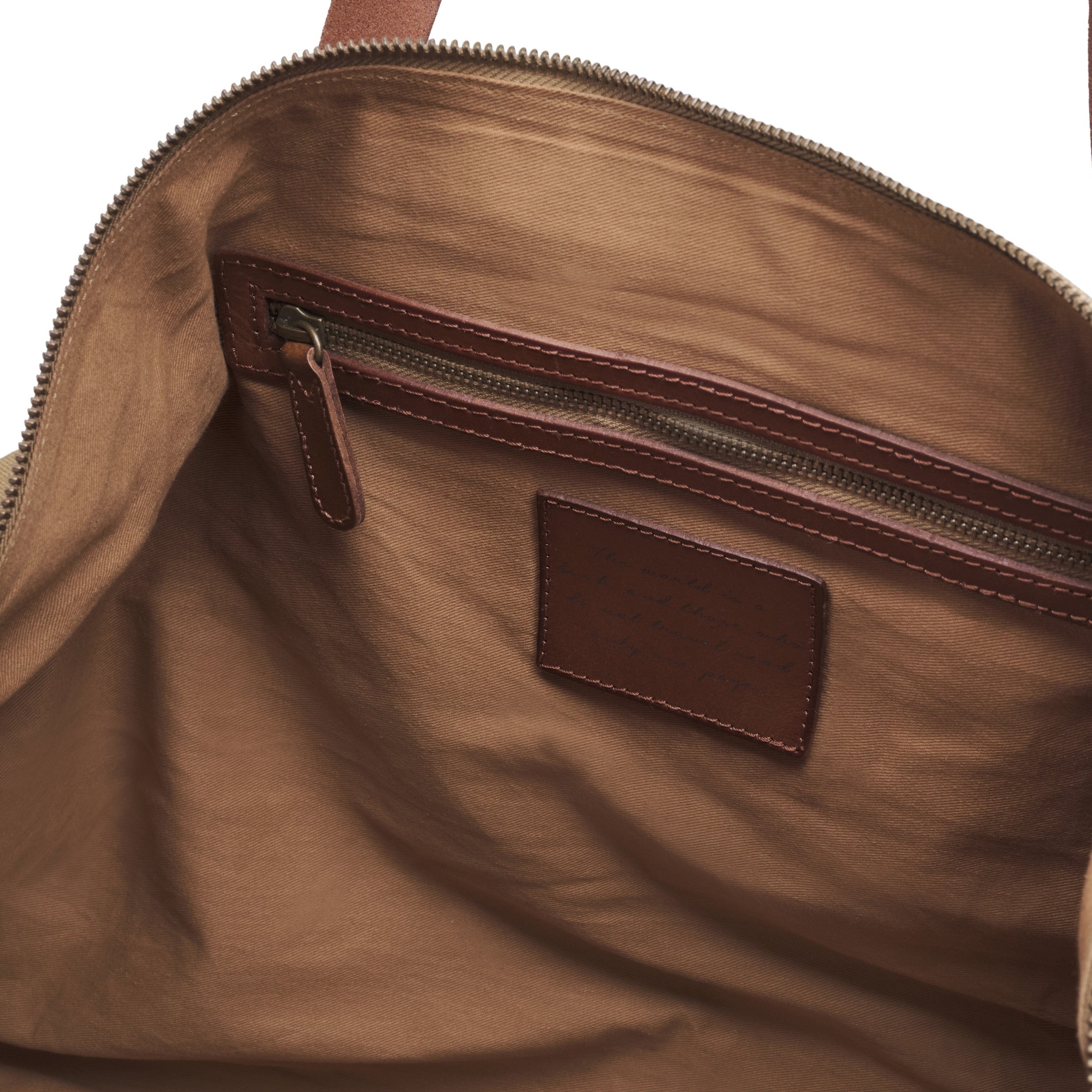 DR00143 - Baumwolle Leder Reisetasche »Sam« im Safari-Vintage-Style | Oliv-Grün, innen ungefüllt