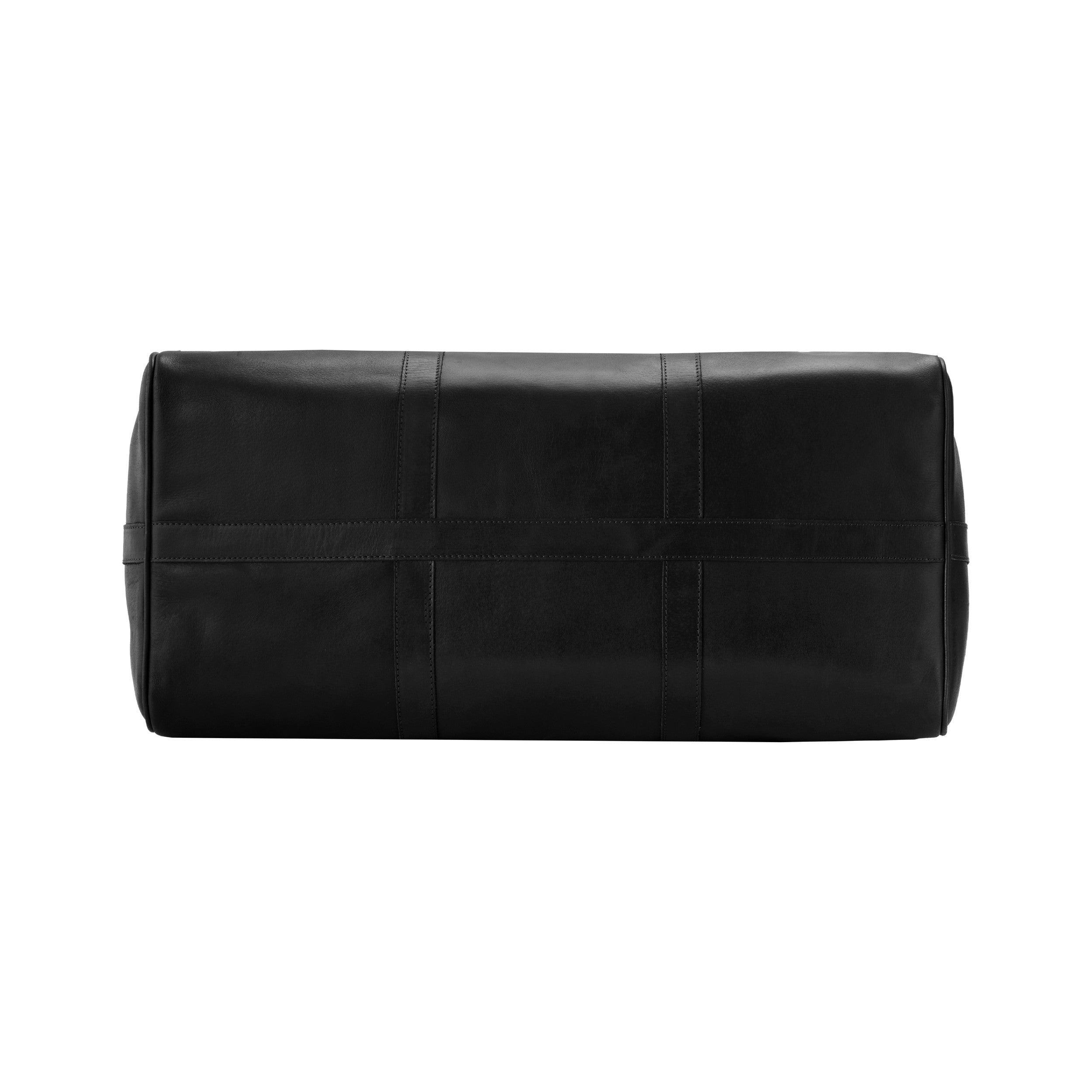 DRAKENSBERG Weekender aus Leder für Herren und Damen in Schwarz – handgefertigte Reisetasche aus Büffelleder - Bodendetails