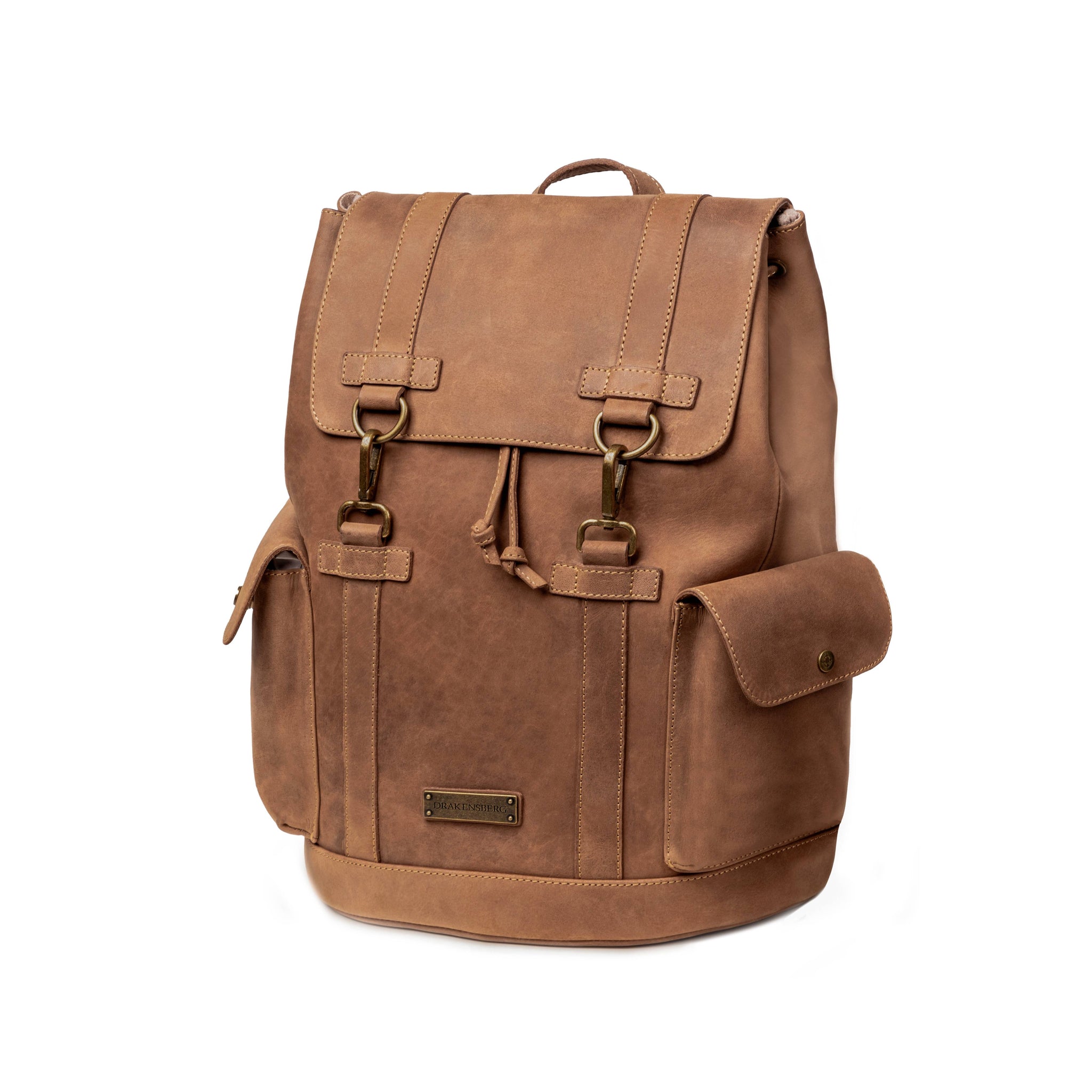 Leather retro backpack Bruce men & women, vintage, DRAKENSBERG Leather retro backpack Bruce men & women, vintage, DRAKENSBERG