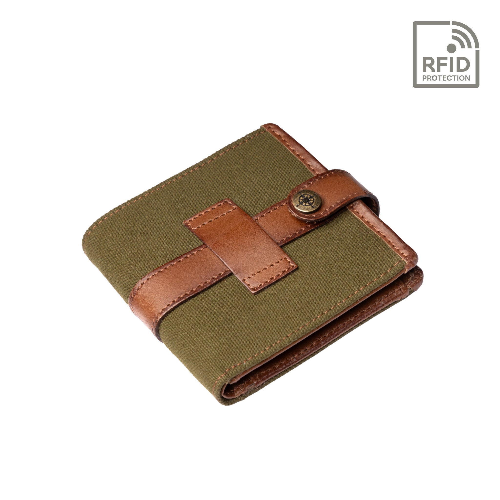 Men's wallet »Earl« canvas leather, vintage DRAKENSBERG