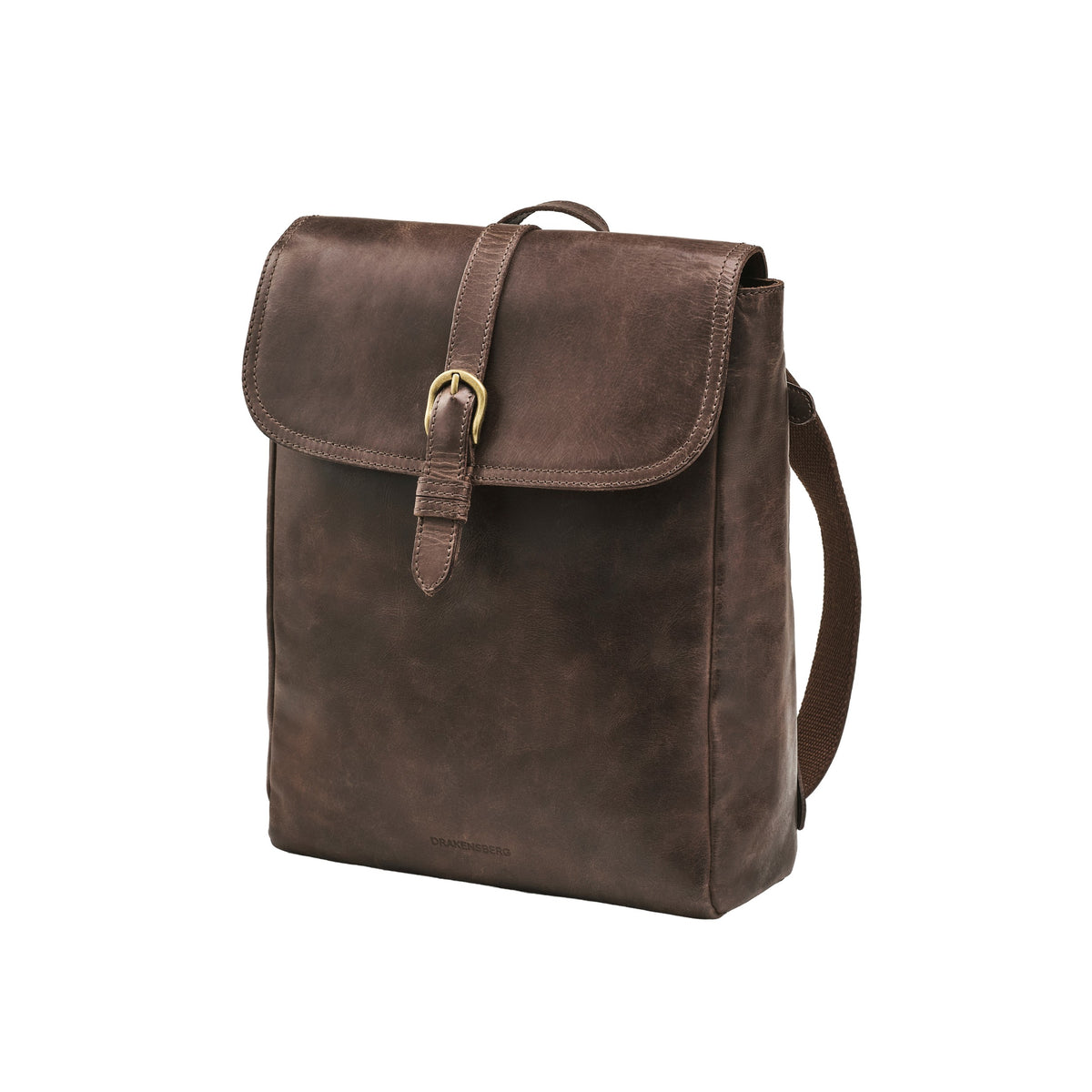 Sac à dos en cuir Tara Brun Café – vue de trois quarts