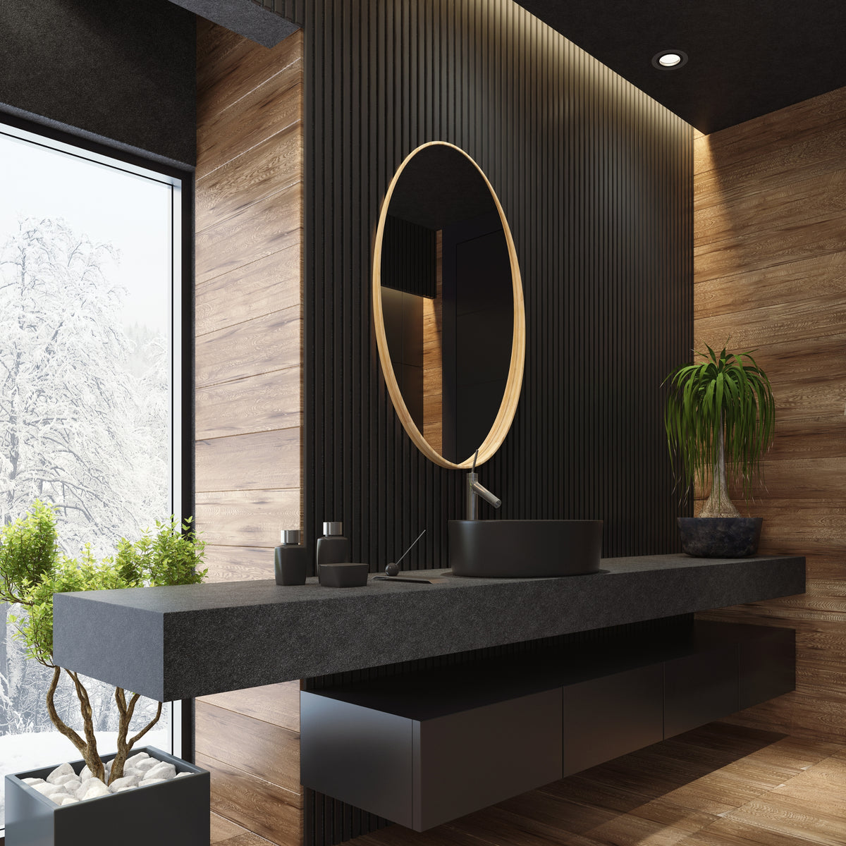 Helles, elegant gestaltetes Badezimmer