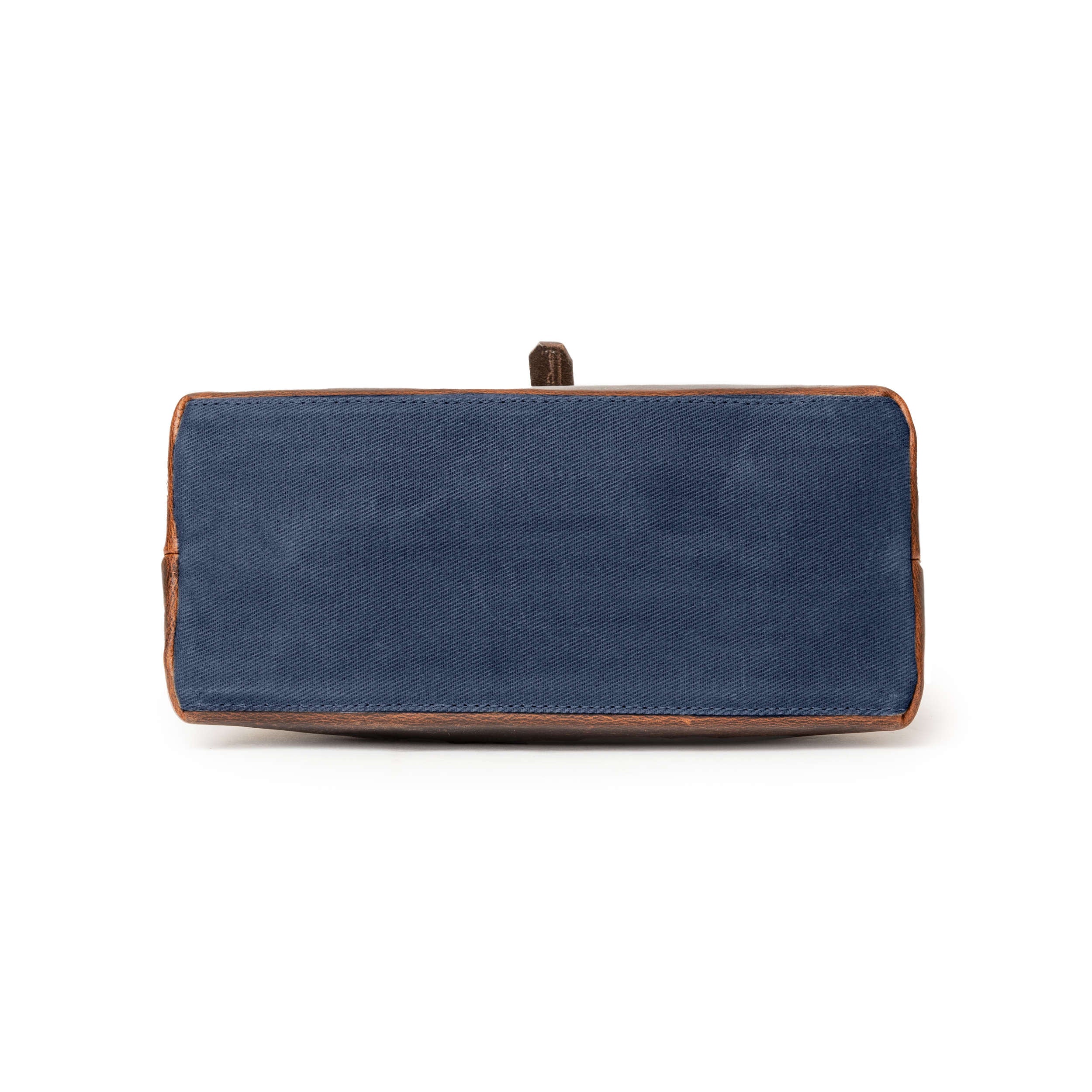 DR00656 - Foldtop Kulturbeutel »Otis« Outdoor, gewachstes Canvas, Leder | Ozean-Blau, Boden