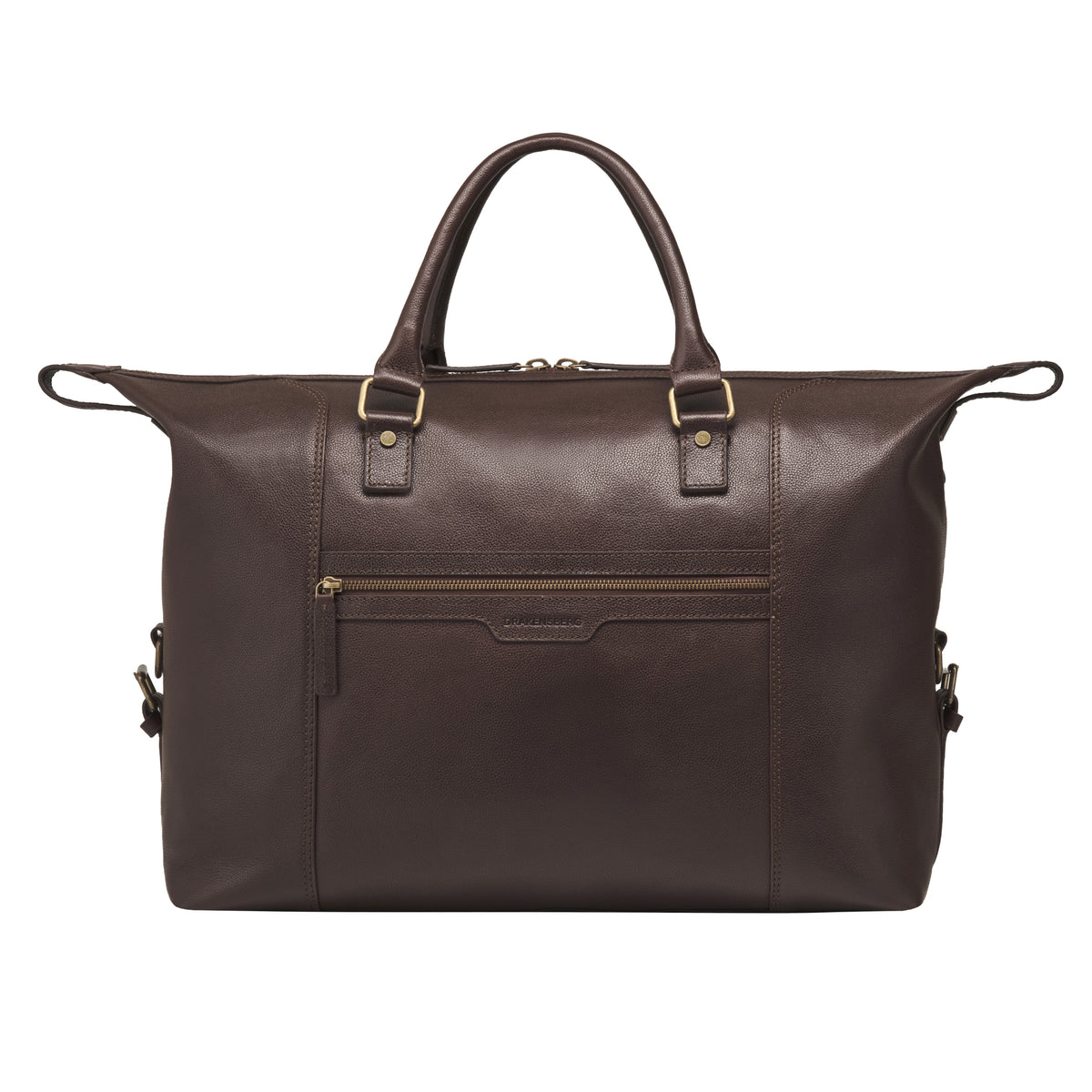 Marcello in Chocolate Brown opened as an XL tote, front view