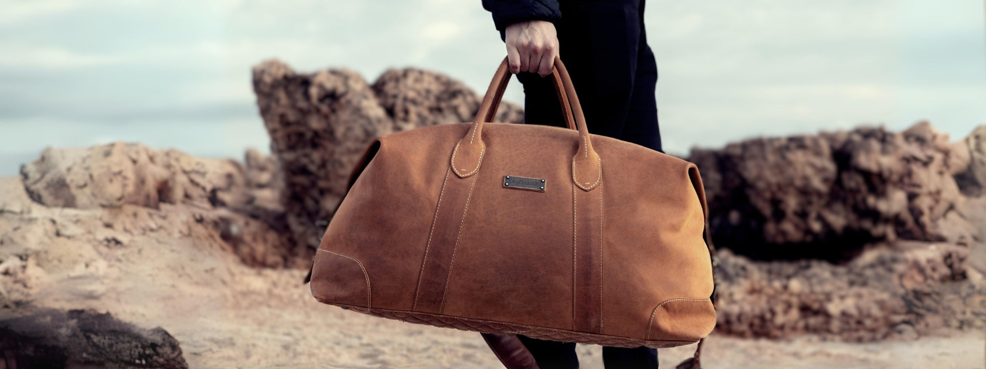 Hochwertige Leder Reisetaschen Weekender von DRAKENSBERG - elegante und luxuriöse Reisebegleiter handgemacht aus der Manufaktur - 16-9