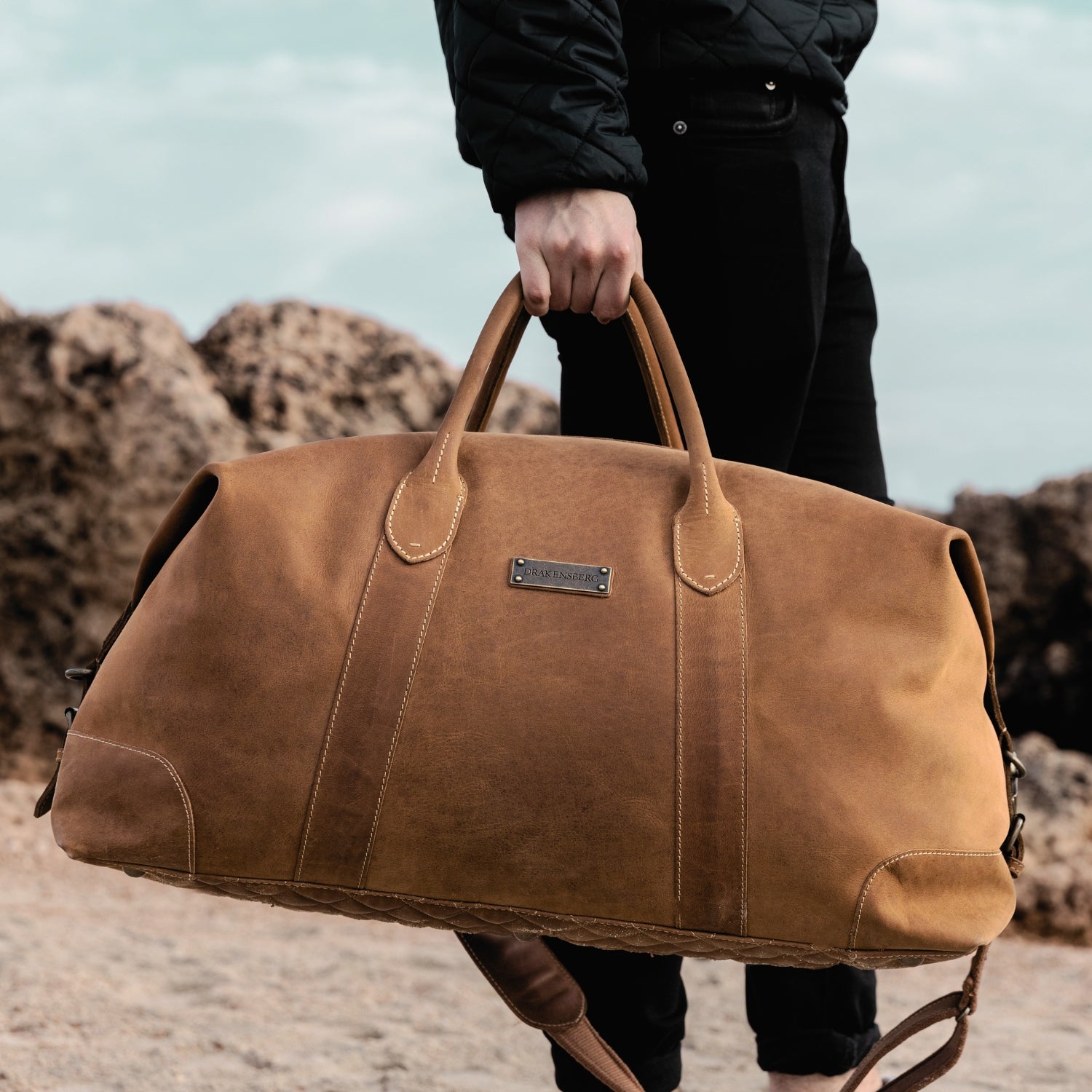 Kategorie Leder Reisetasche Havanna-Braun handgemacht für Damen und Herren