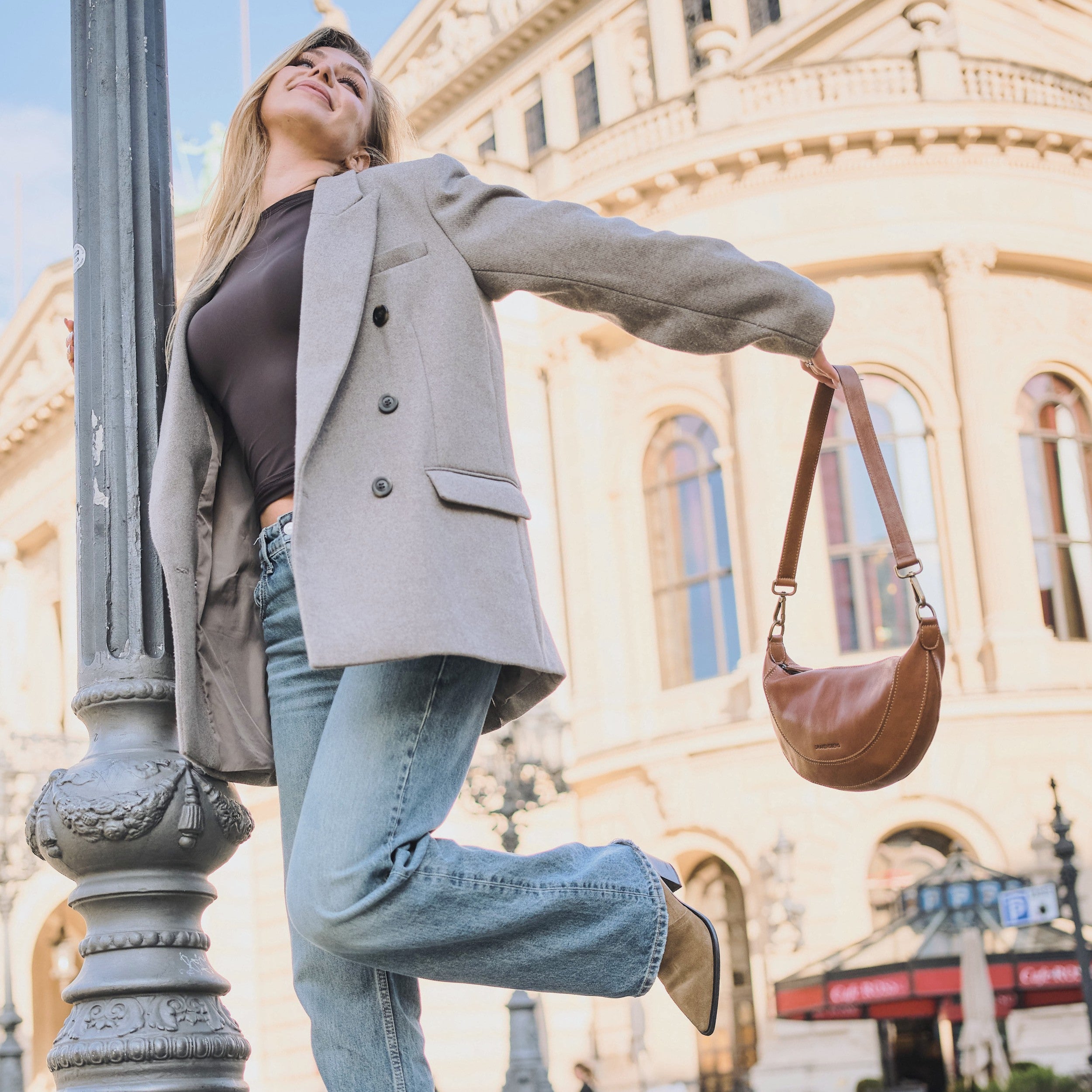 Set/2 Half-Moon Bag »Mona« & Cross-Body-Gurt