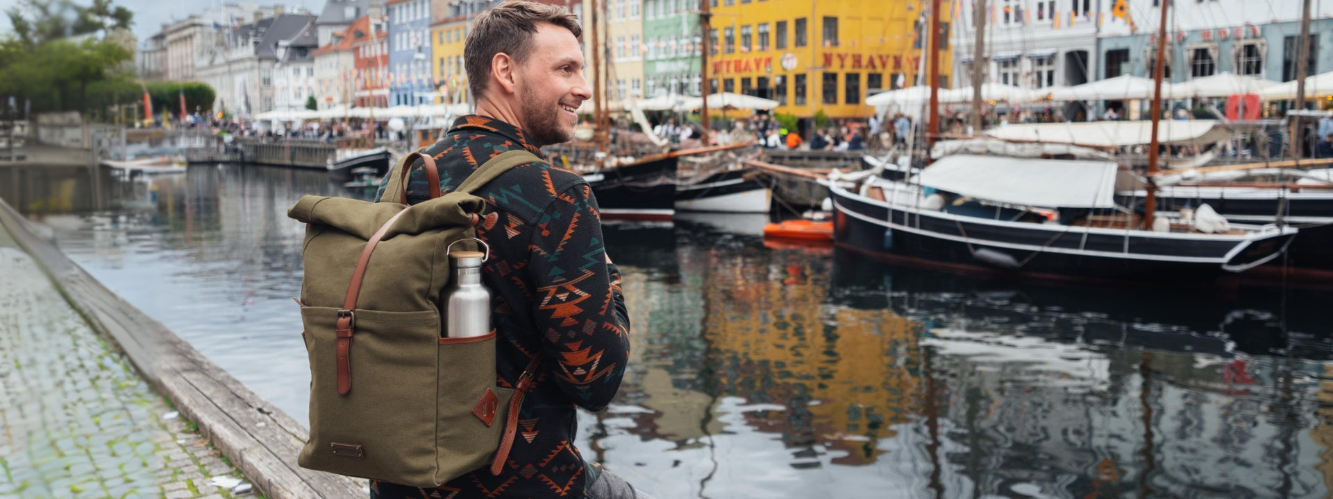 Hochwertige und praktische Rolltop Rucksäcke von DRAKENSBERG - variables Stauvolumen, Laptopfach und viele Fächer - nachhaltig handgemacht - 16-9