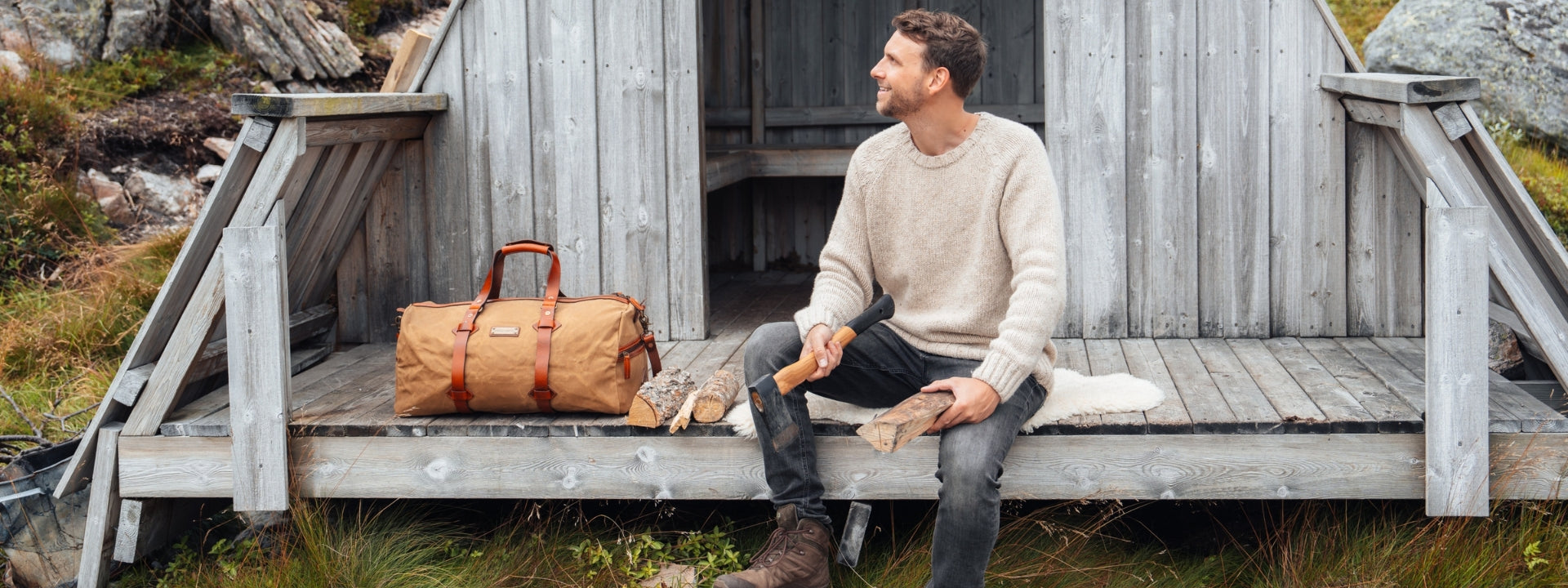 Weekender von DRAKENSBERG - hochwertige klassische Reisetaschen im Vintage-Design - nachhaltig handgefertigt - 16-9