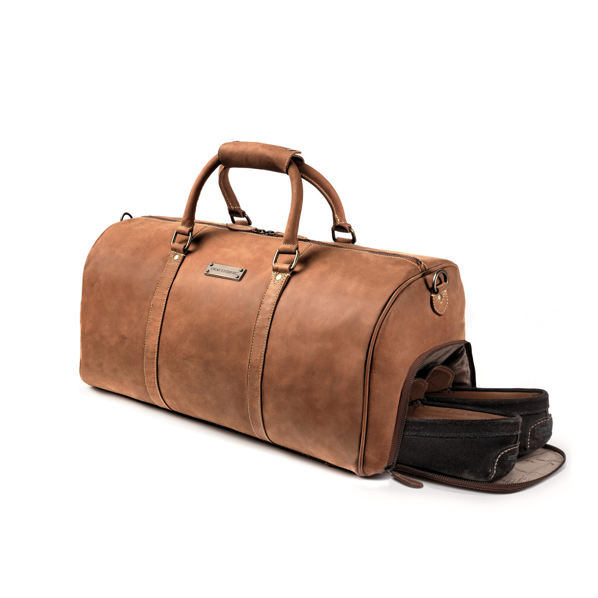 Leather travel bag – Finn Cognac Brown by DRAKENSBERG