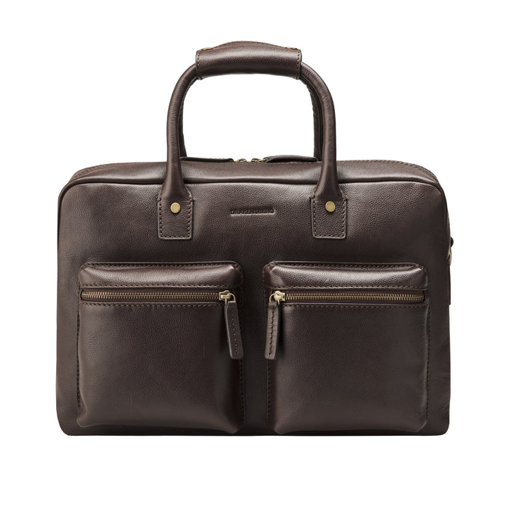 Serviette 48 h Angelo marron chocolat, vue de face