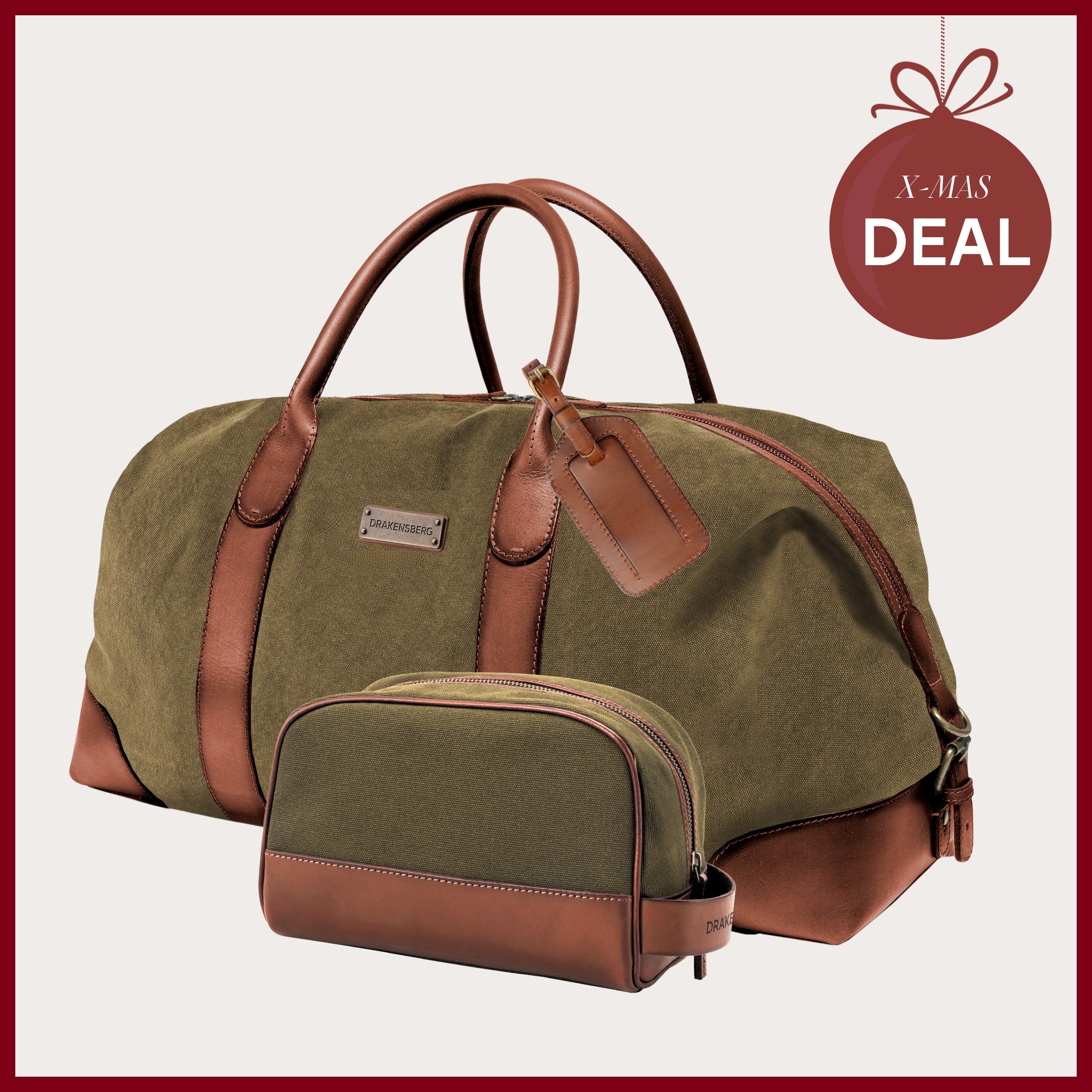 Set/3 Weekender »David«, Kulturbeutel & Gepäckanhänger