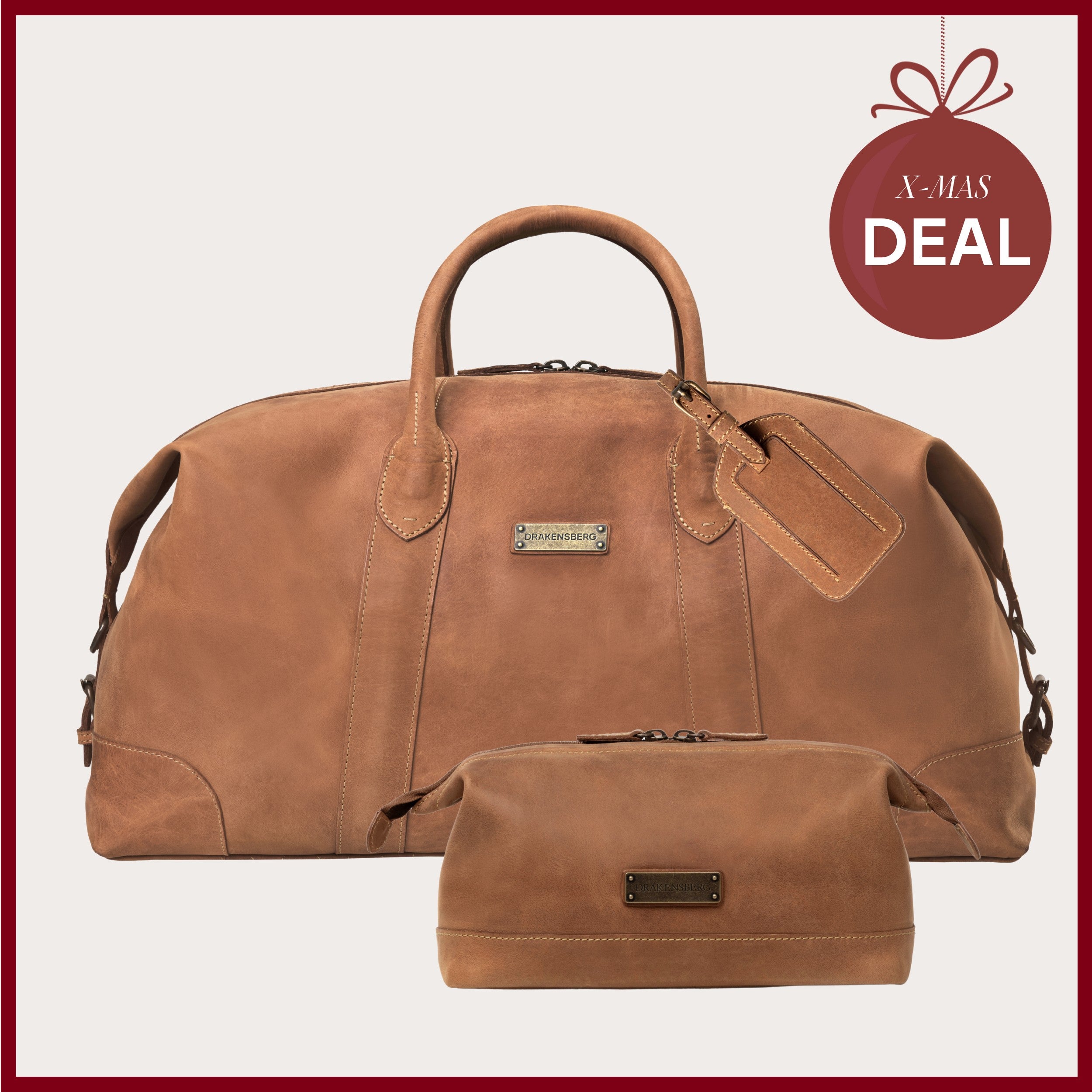 Set/3 Weekender »David«, Kulturbeutel & Gepäckanhänger