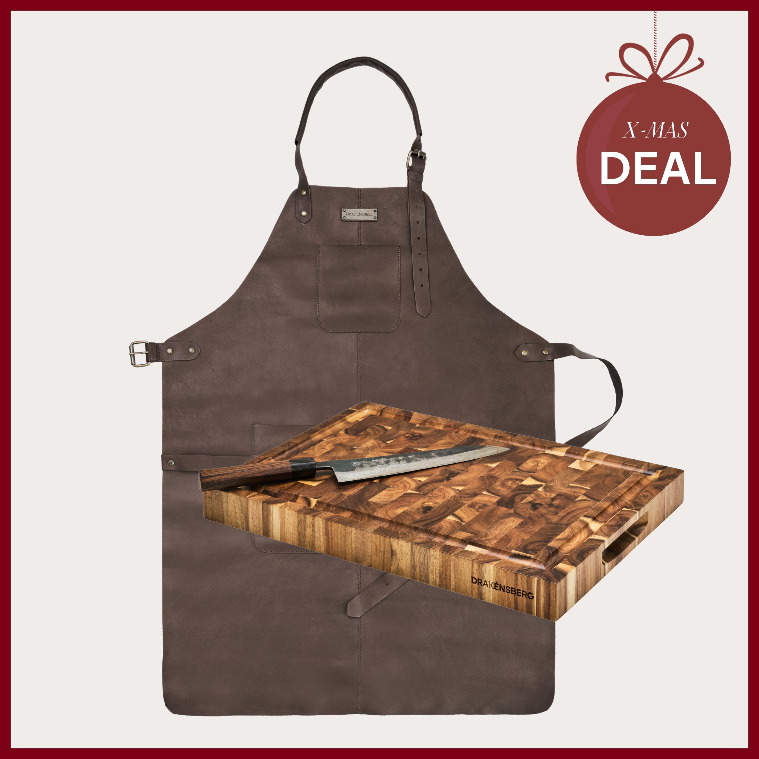 Set/2 Grillschürze »Bob« & Schneidebrett »Cooper