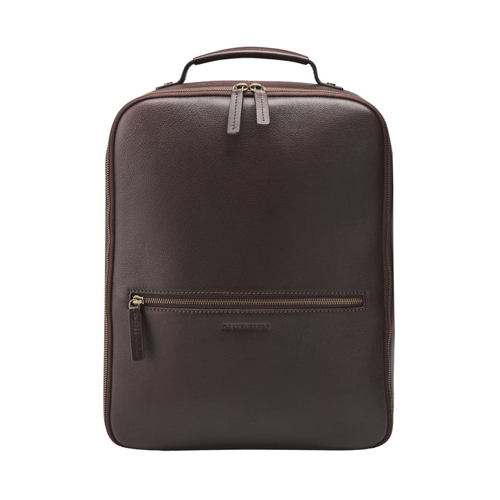 Sac à dos business 48 h Armando en Marron Chocolat – vue de face