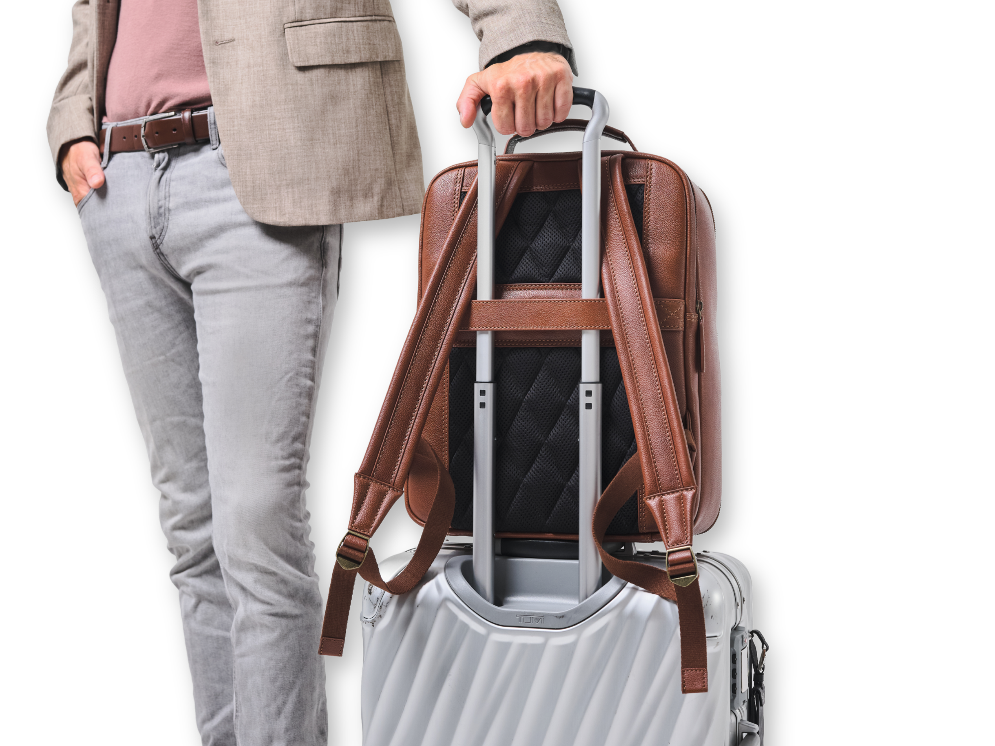 Armando Business-Rucksack mit Trolley-Aufstecklasche