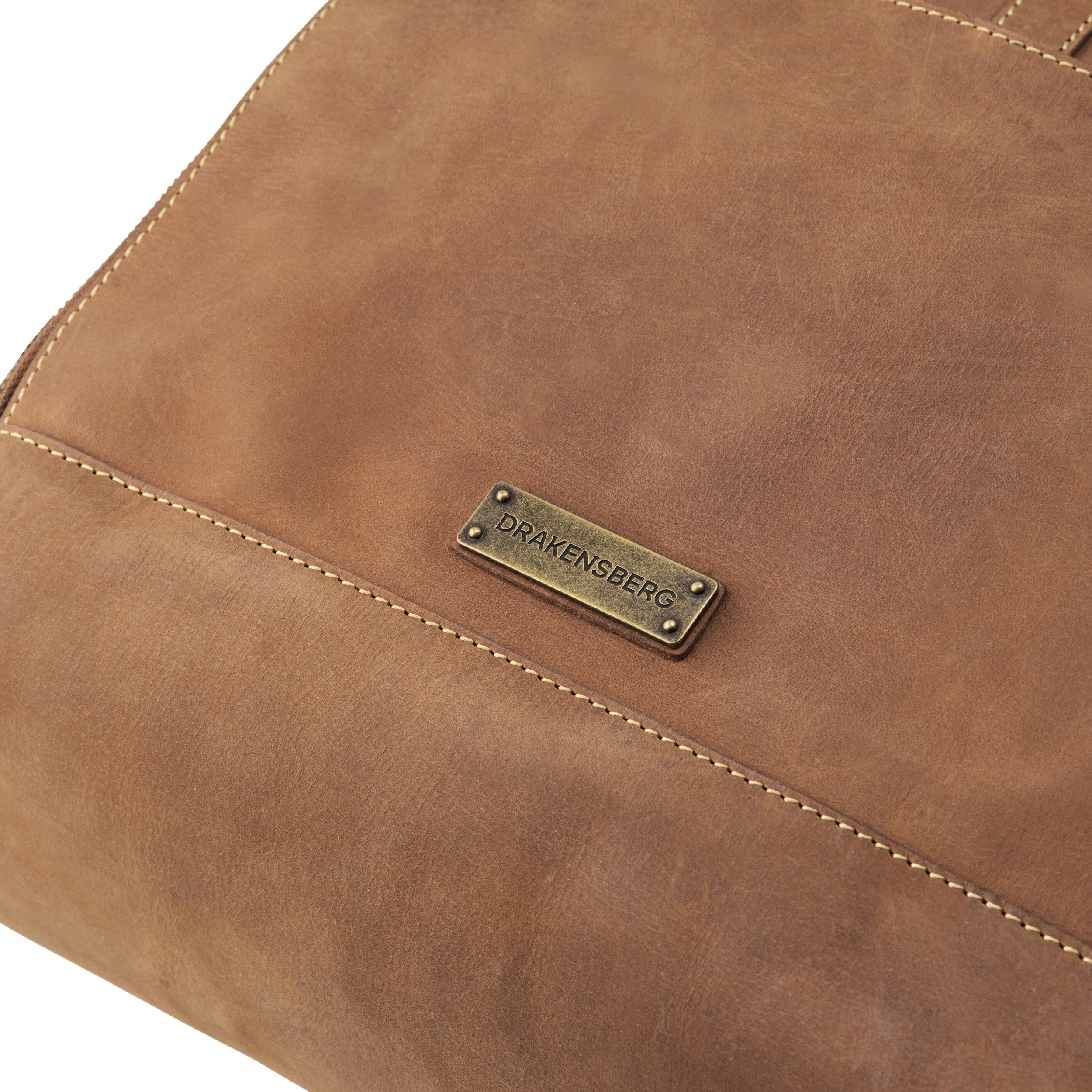 DRAKENSBERG 17" Laptop Rucksack Leder Business Office Herren Damen Arthur - Havanna Braun - Detail3