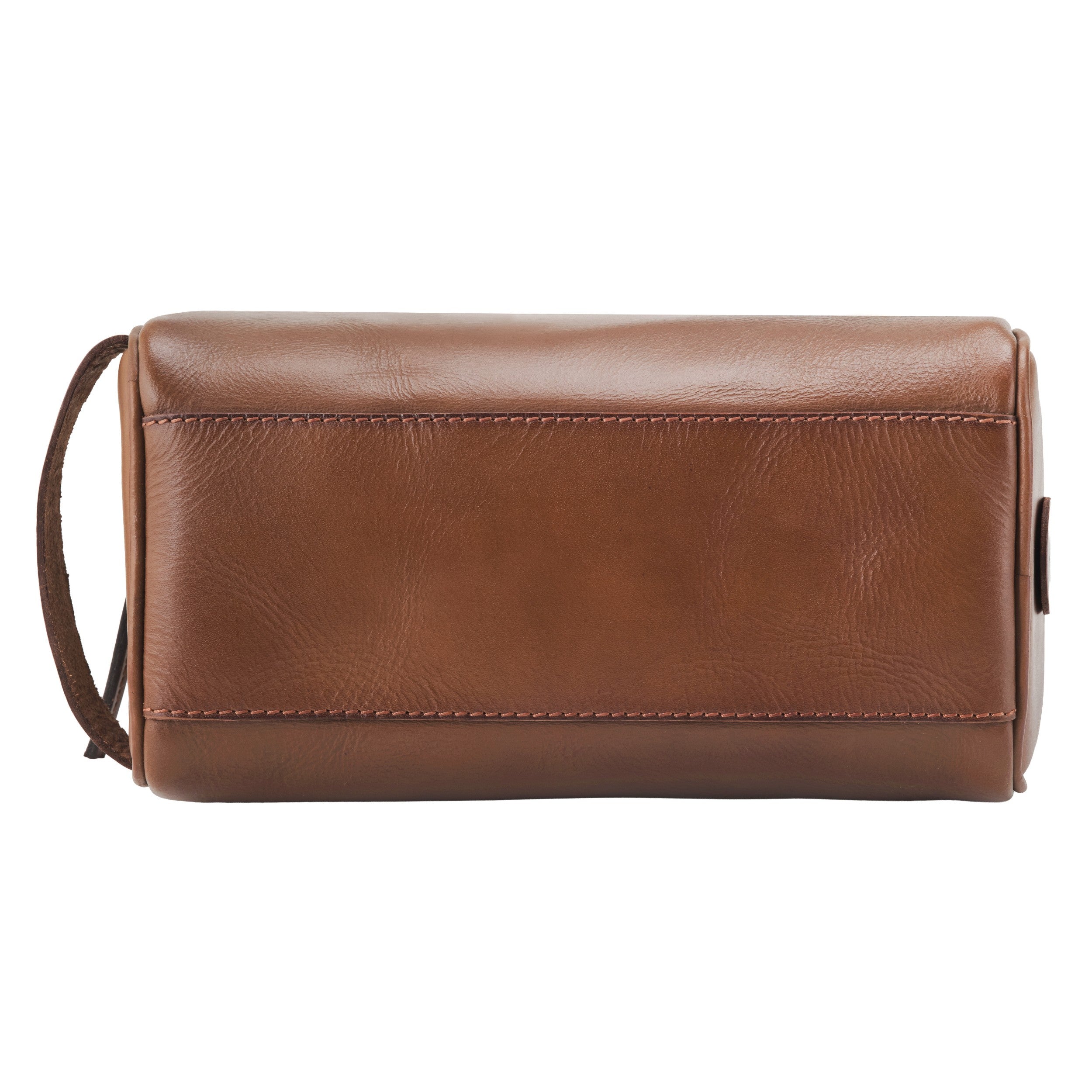 DR00167 - Klassischer Kulturbeutel »Glen« Herren, Damen mit Leder | Khaki-Beige, Lederboden