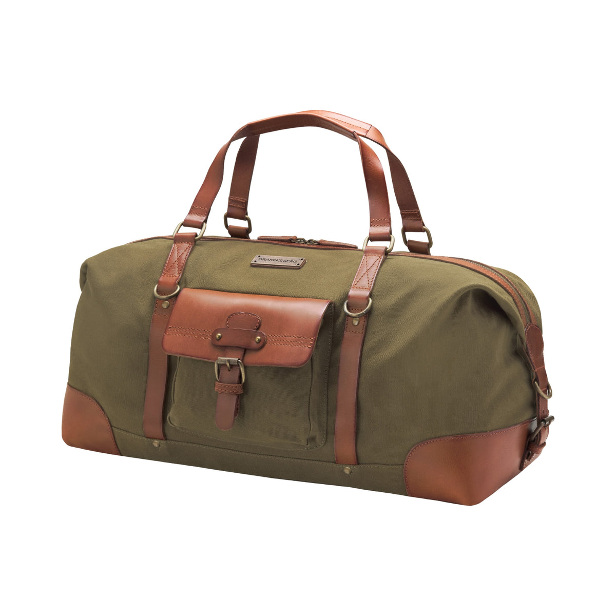 Ralph Lauren Vintage 90s Safari Traveler Khaki Canvas Leather Backpack Duffle Vintage Polo Ralph Lauren RRL Leather & Canvas Briefcase  main image 3