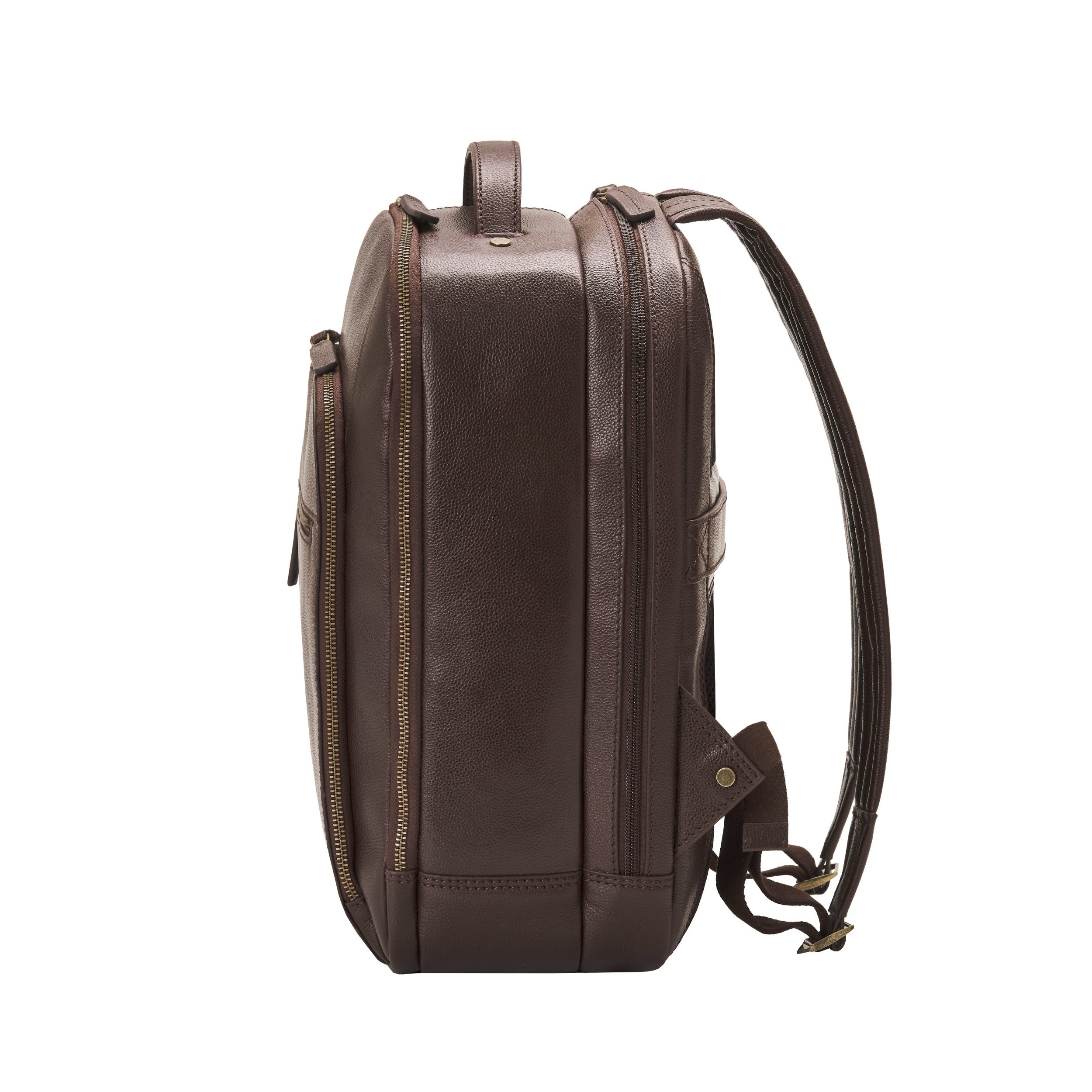 Business-Rucksack Frederico in Schoko-Braun – Seitenansicht