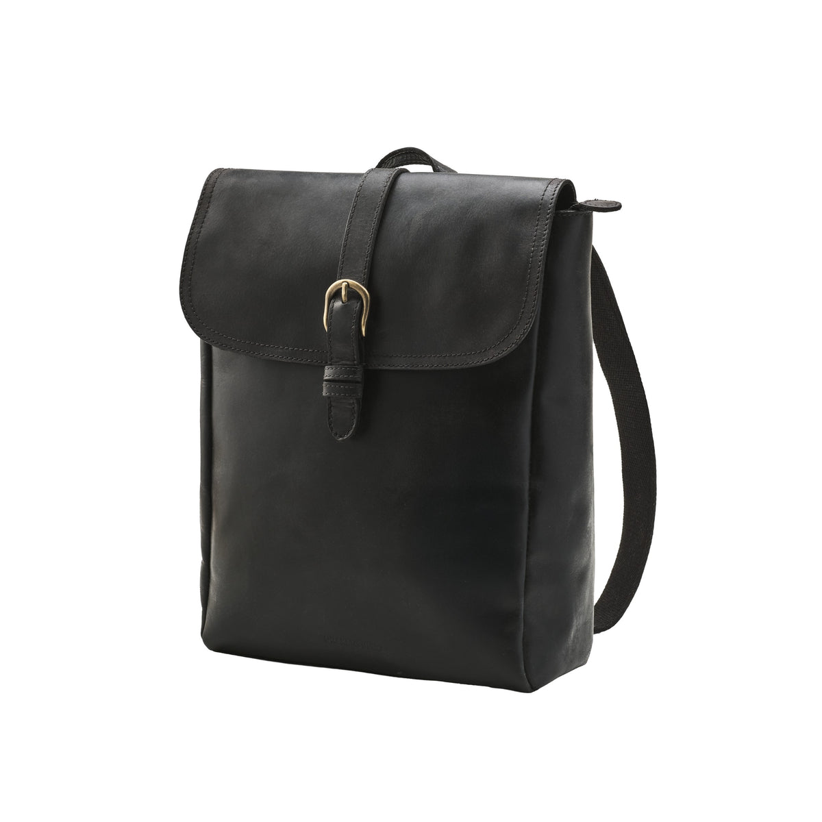 Sac à dos en cuir Tara Noir Vintage – vue de trois quarts