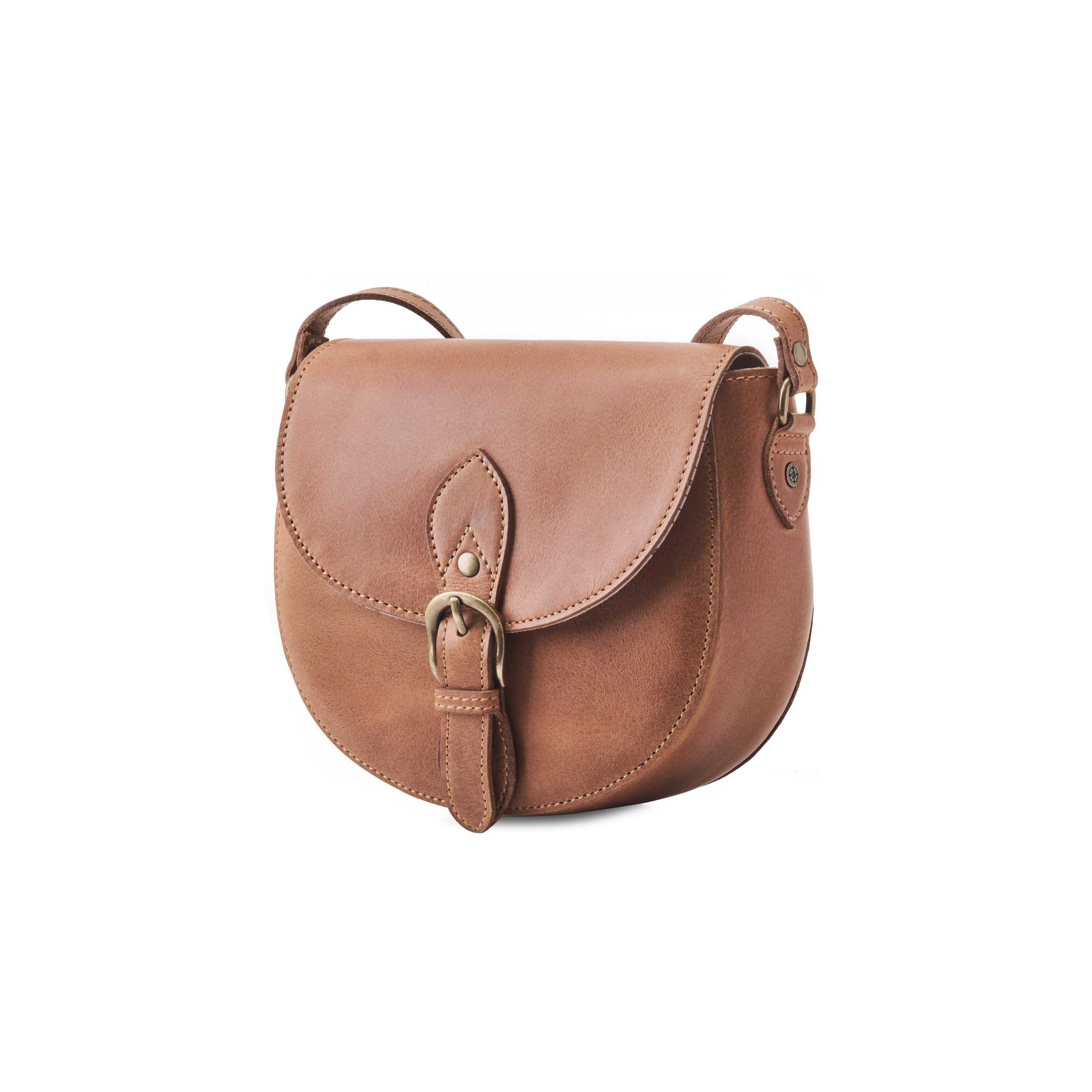 Handtasche Damen Umhängetasche Leder Cognac Handbag Umhänge