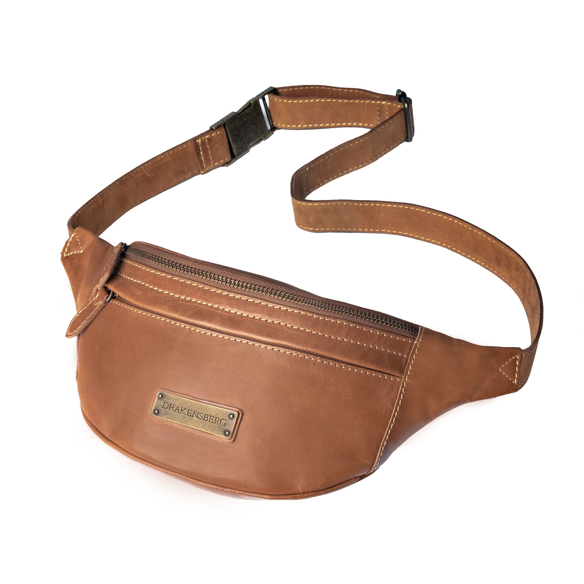 Sac Banane Bandoulière En Cuir - Sacoche Homme Femme - Taille Modérée - Ajustable - Pour Téléphone, Portefeuille, Clés