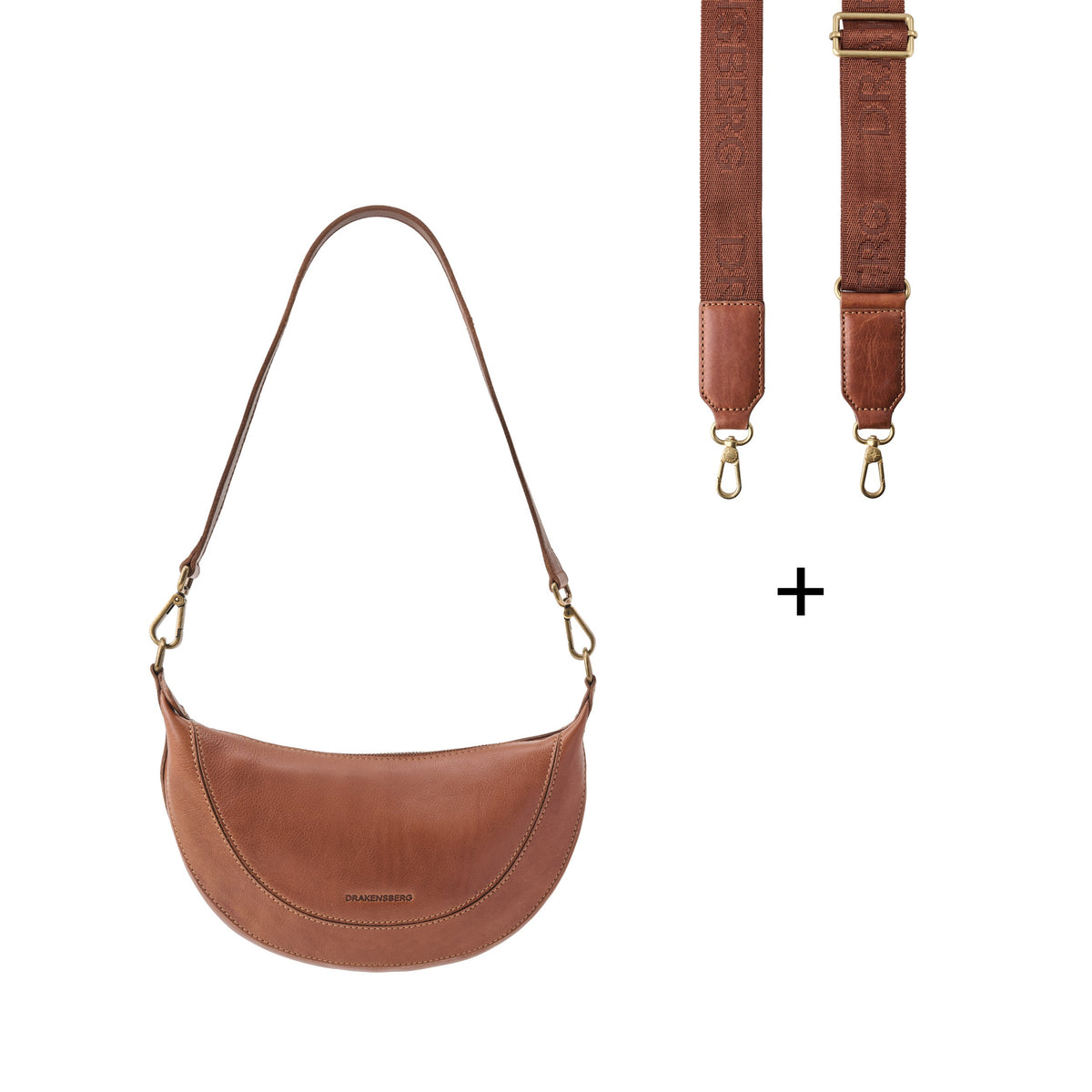 Half-moon bag »Mona« women, leather, croissant bag | DRAKENSBERG