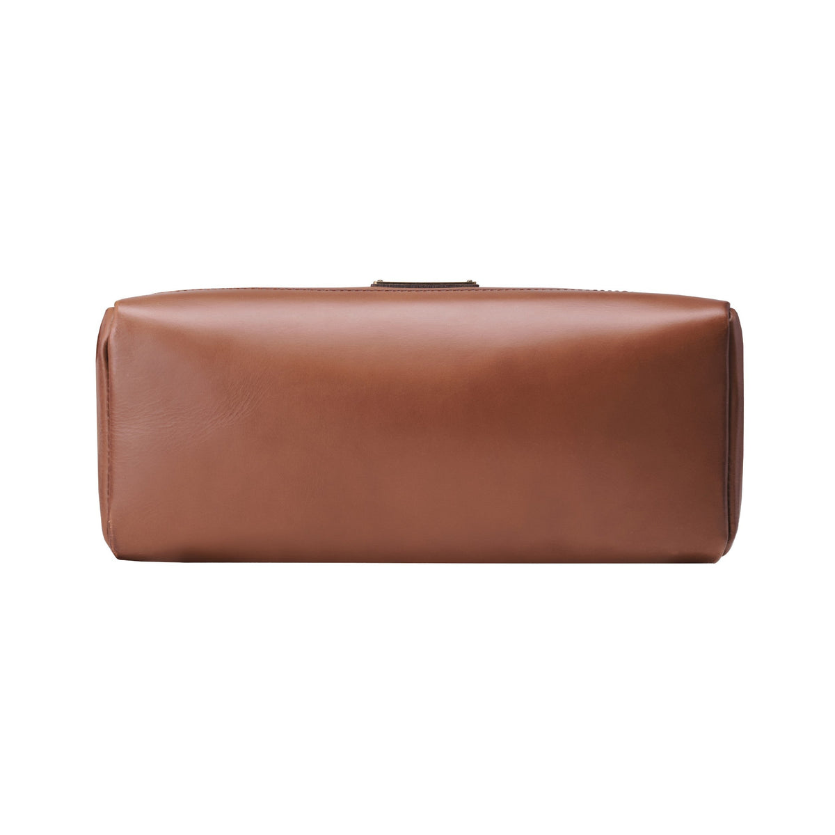 Sac à dos ordinateur Arthur en toile et cuir Beige kaki – détail du fond en cuir
