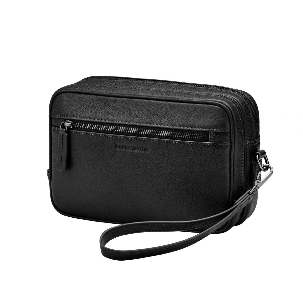 Roberto leather wristlet in Black – main view