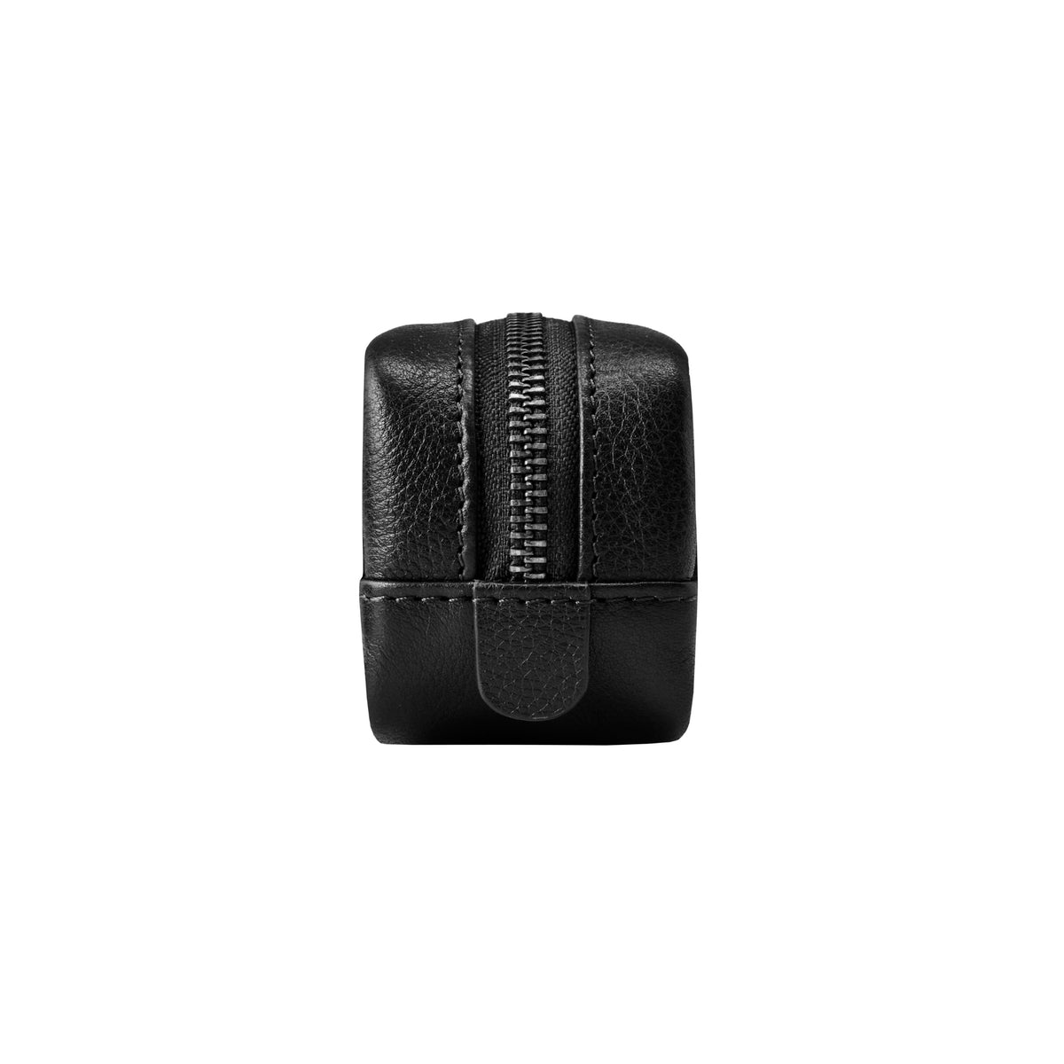 Side view of Nino leather pencil case in Black