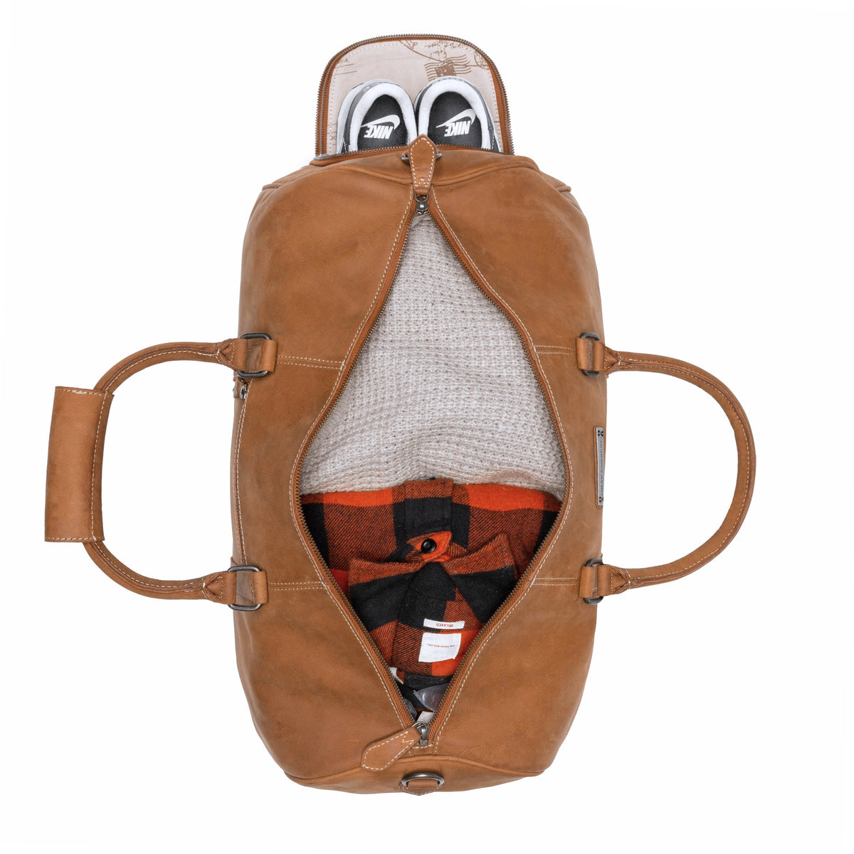 Open bag – Finn Cognac Brown by DRAKENSBERG