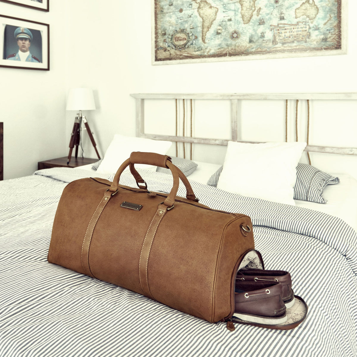 Sac de voyage en cuir – Finn Marron havane de DRAKENSBERG