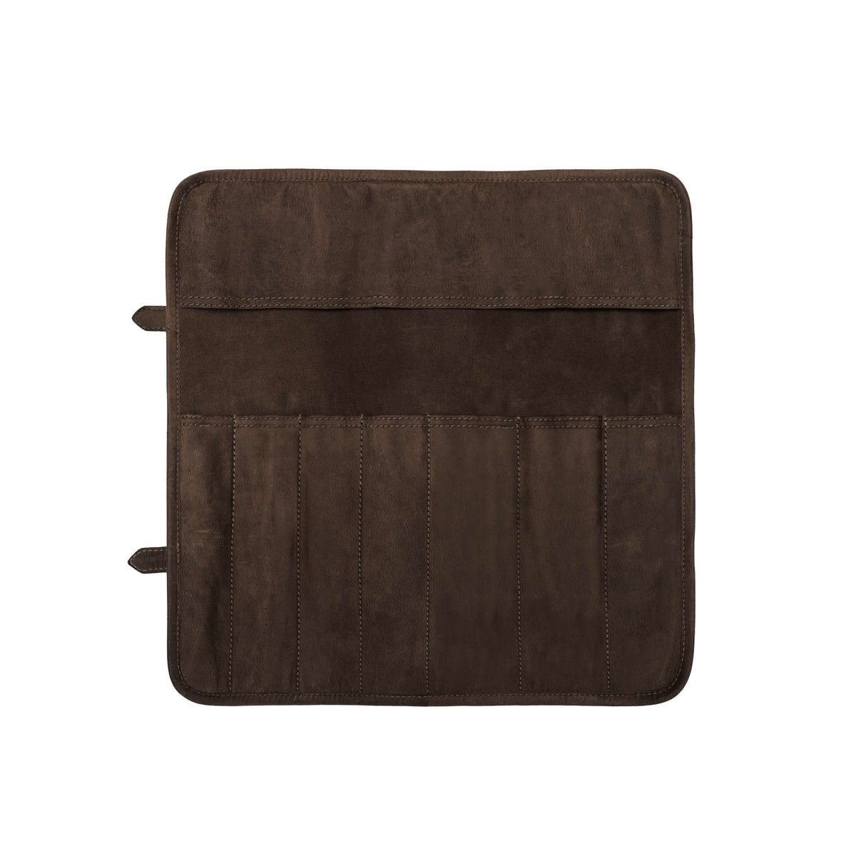 Intérieur de la trousse Blade Marron Café avec sept poches à couteaux vides
