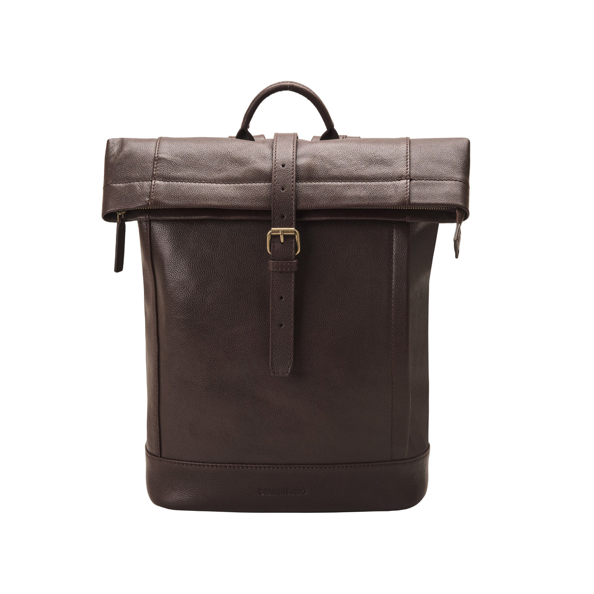 Gino Rolltop-Rucksack in Schoko-Braun – Frontfach und Rolltop