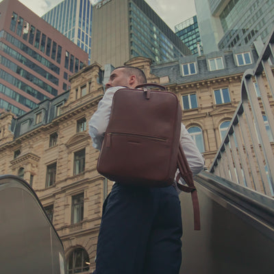 Play video: Handmade leather backpacks: Timeless quality and character
