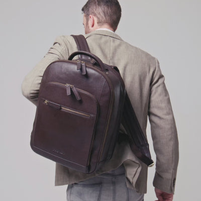 Produktvideo von Leder Laptop Rucksack Frederico  in 1:1